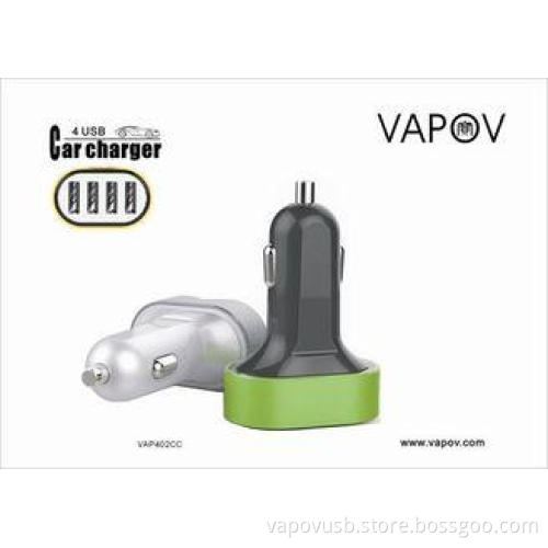 6.4 A Smart 4 Port USB Car Charger for iPhone6 / Samsun
